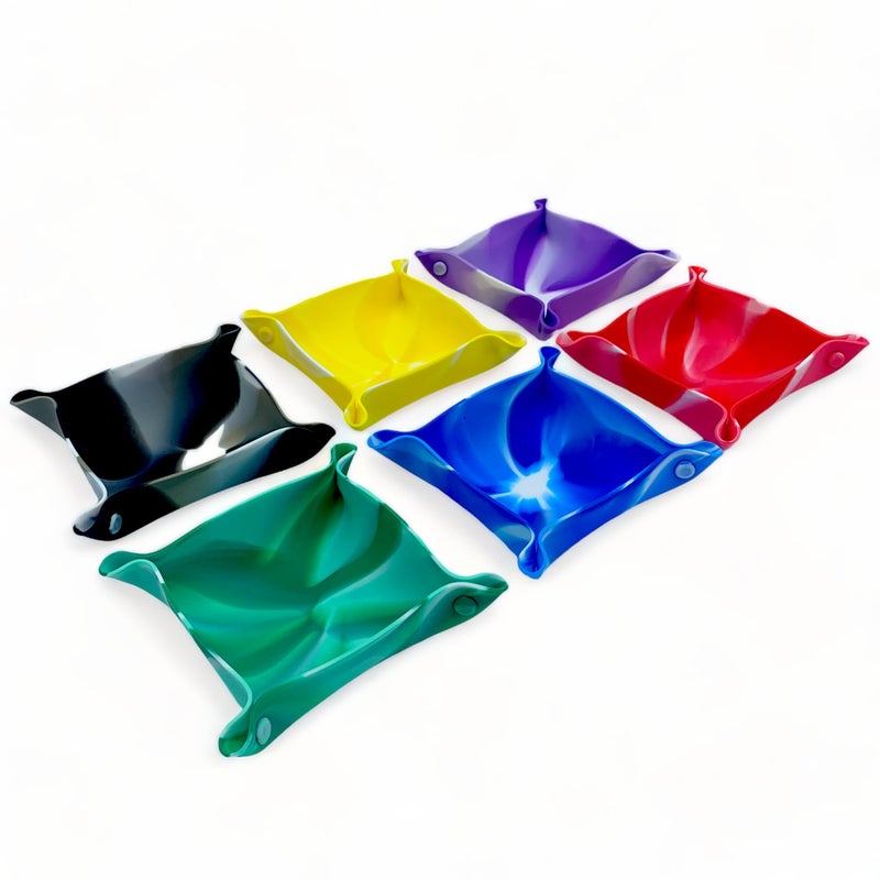 Luck Lab Board Game Storage Bowls, 6-Pack | Folding Tray Accessory Holds Tabletop Bits, Chits, Pieces | Swirl Colors | Bonus Storage Bag - Image 3